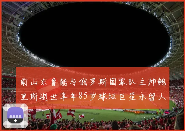 前山东鲁能与俄罗斯国家队主帅鲍里斯逝世享年85岁球坛巨星永留人间
